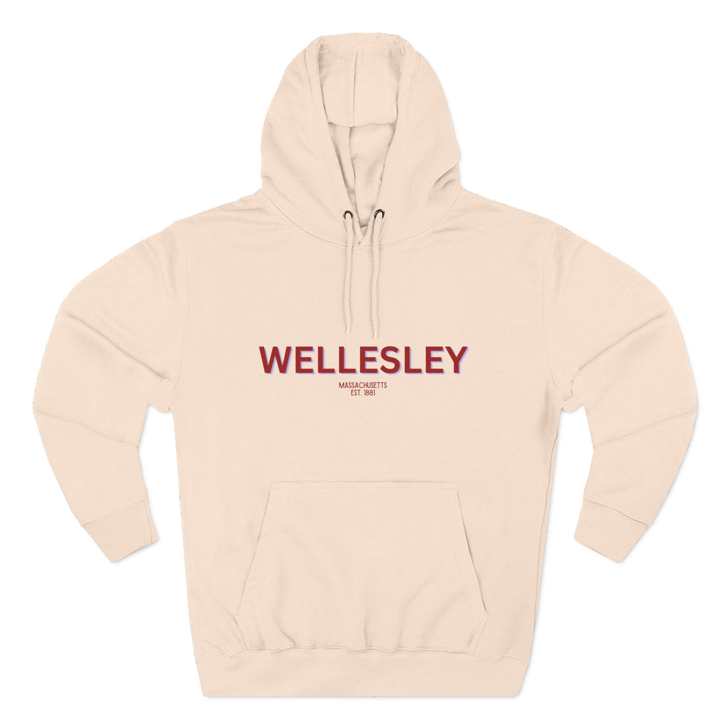 Wellesley Fleece Hoodie, Casual Sweatshirt, Cozy Layering Piece, Perfect Gift for All Occasions, Stylish Streetwear