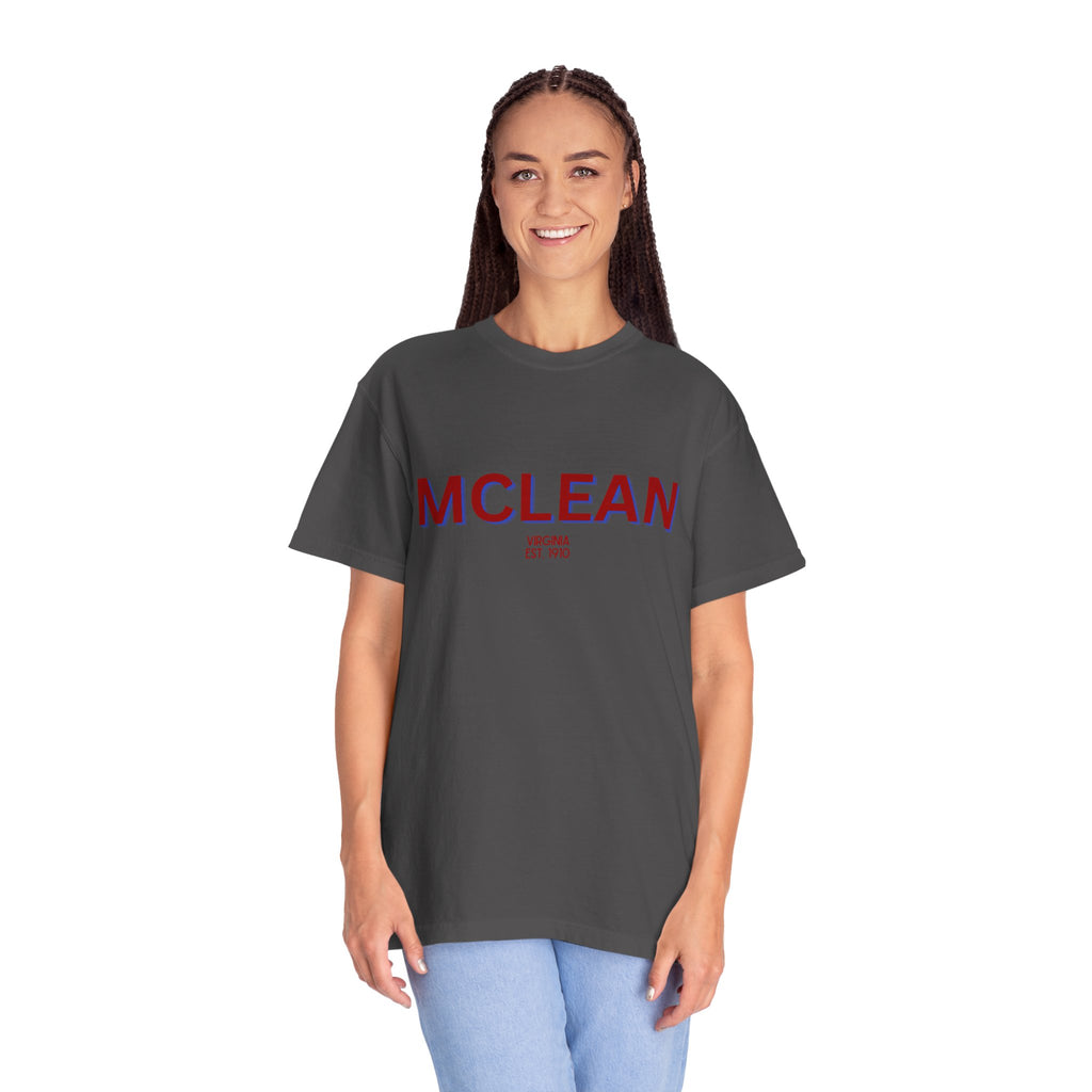 McLean Garment-Dyed Unisex T-Shirt, Casual Tee, Vintage Style Shirt, Everyday Wear, Birthday Gift, Unique Apparel