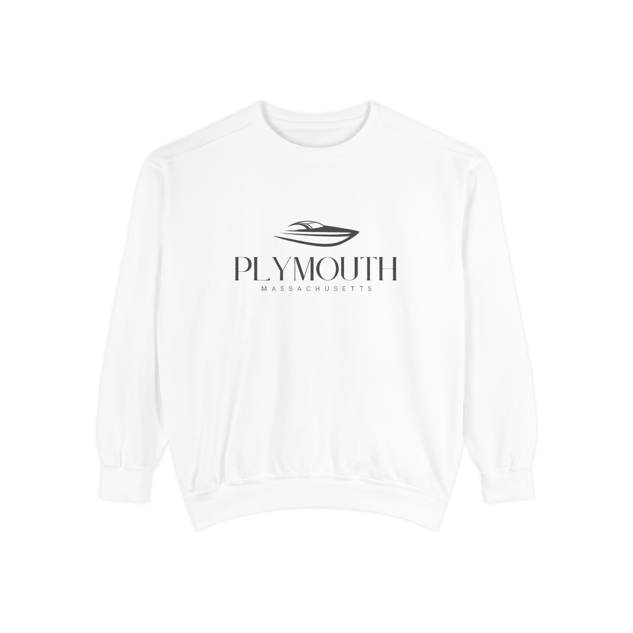 Plymouth Chill Vibes Sweatshirt - Unisex Garment-Dyed Style, Perfect for Lounging