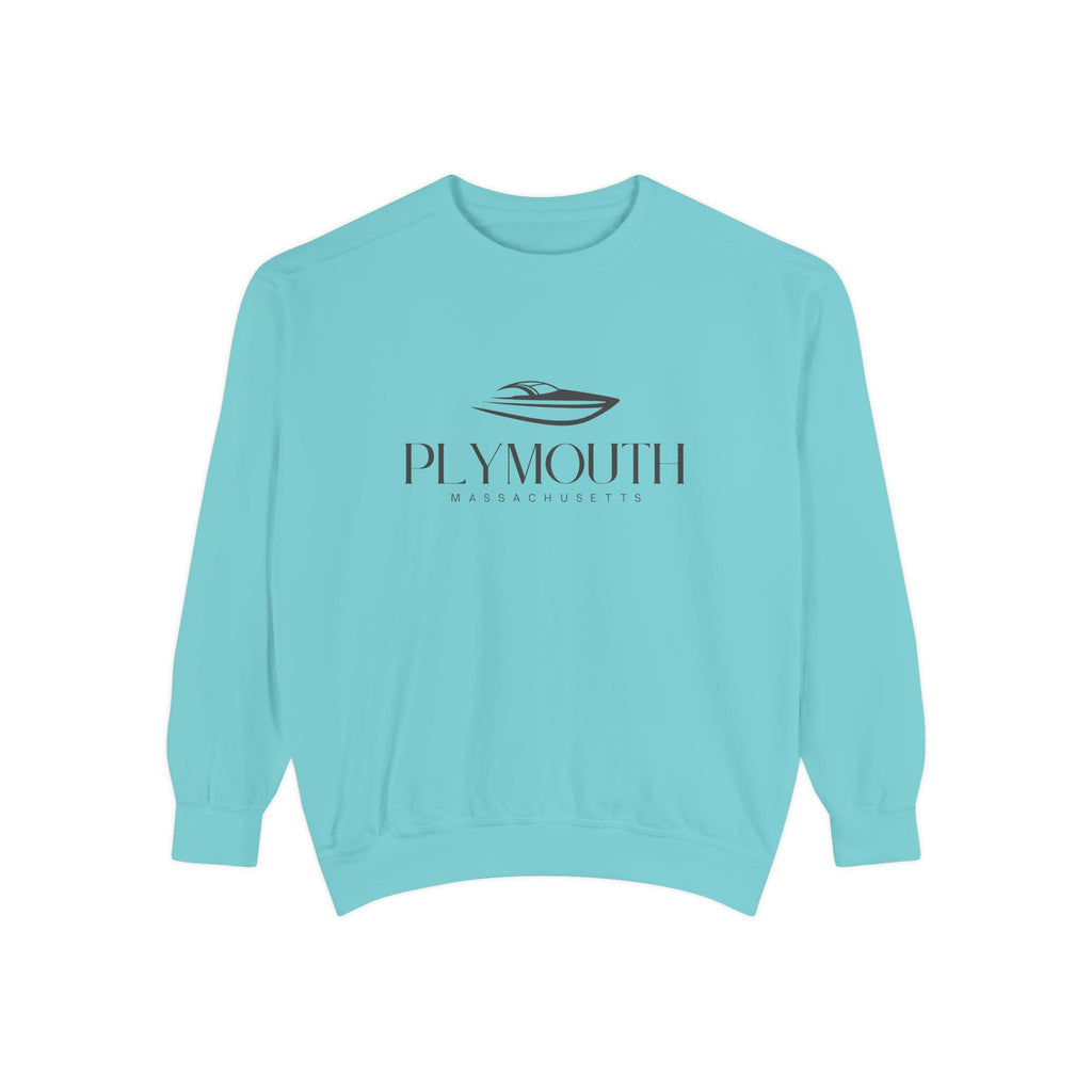Plymouth Chill Vibes Sweatshirt - Unisex Garment-Dyed Style, Perfect for Lounging