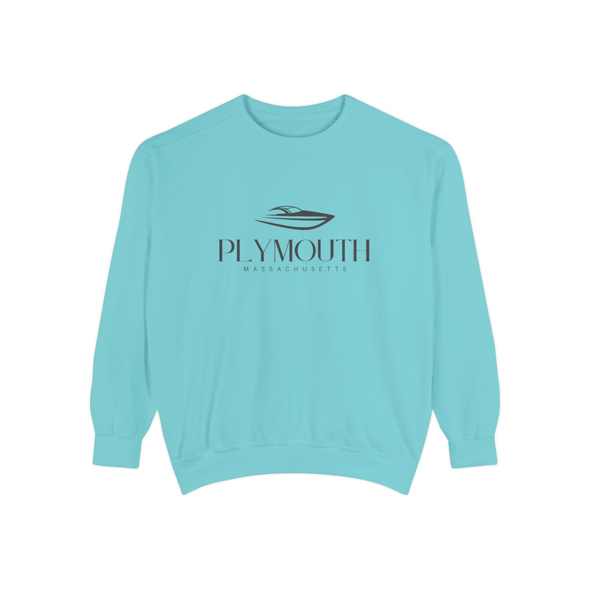 Plymouth Chill Vibes Sweatshirt - Unisex Garment-Dyed Style, Perfect for Lounging