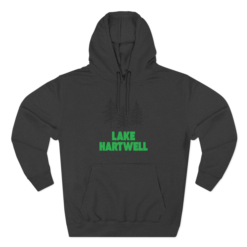 Lake Hartwell Fleece Hoodie, Cozy Sweatshirt, Outdoor Adventure Wear, Unique Gift for Lake Lovers, Perfect for Fall and Winter