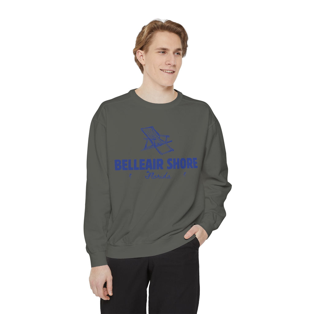 Belleair Shore Vibes Unisex Sweatshirt | Garment-Dyed Comfort, Perfect for Casual Outings, Travel, Gifts, Autumn Days