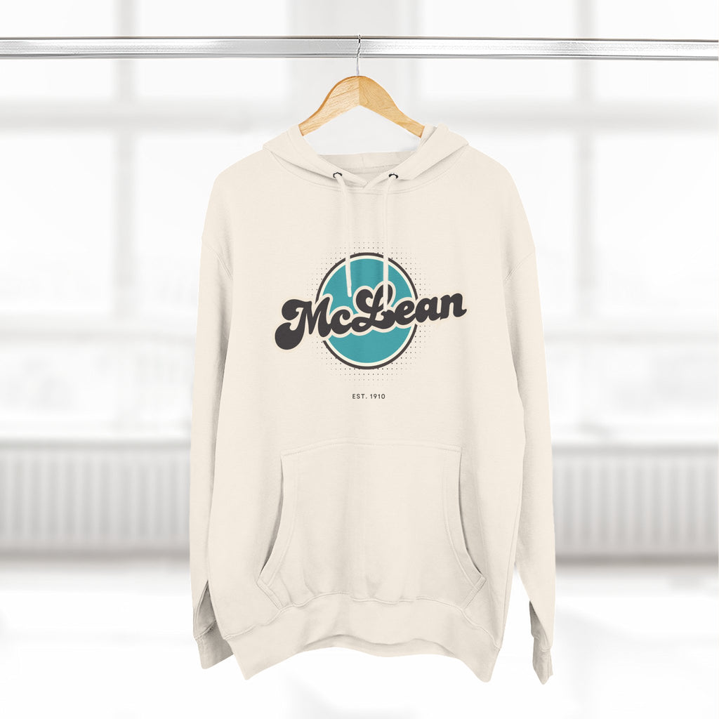 McLean Retro Vibe Hoodie for Casual Days, Streetwear, Unisex Gift, Cozy Layering Apparel