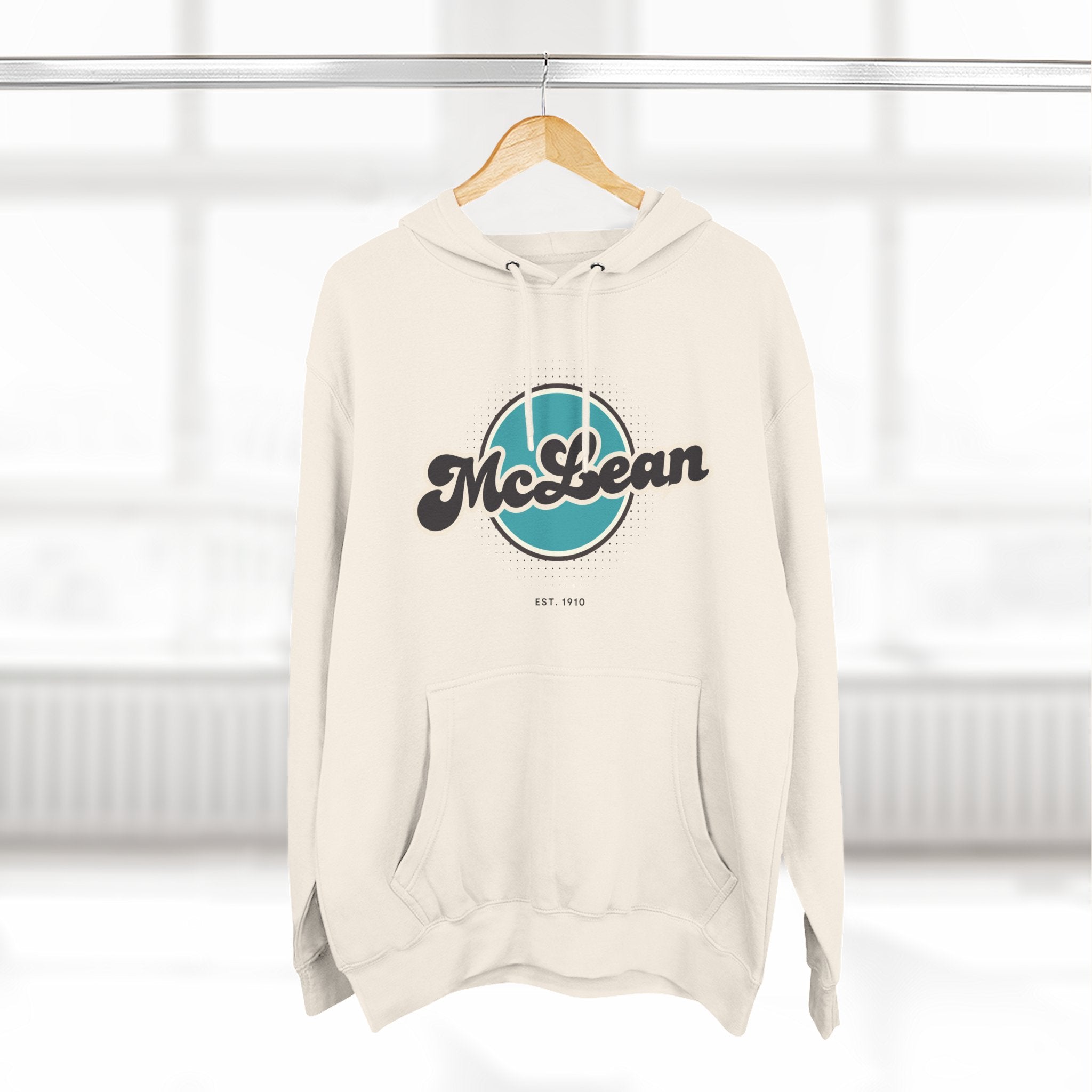 McLean Retro Vibe Hoodie for Casual Days, Streetwear, Unisex Gift, Cozy Layering Apparel