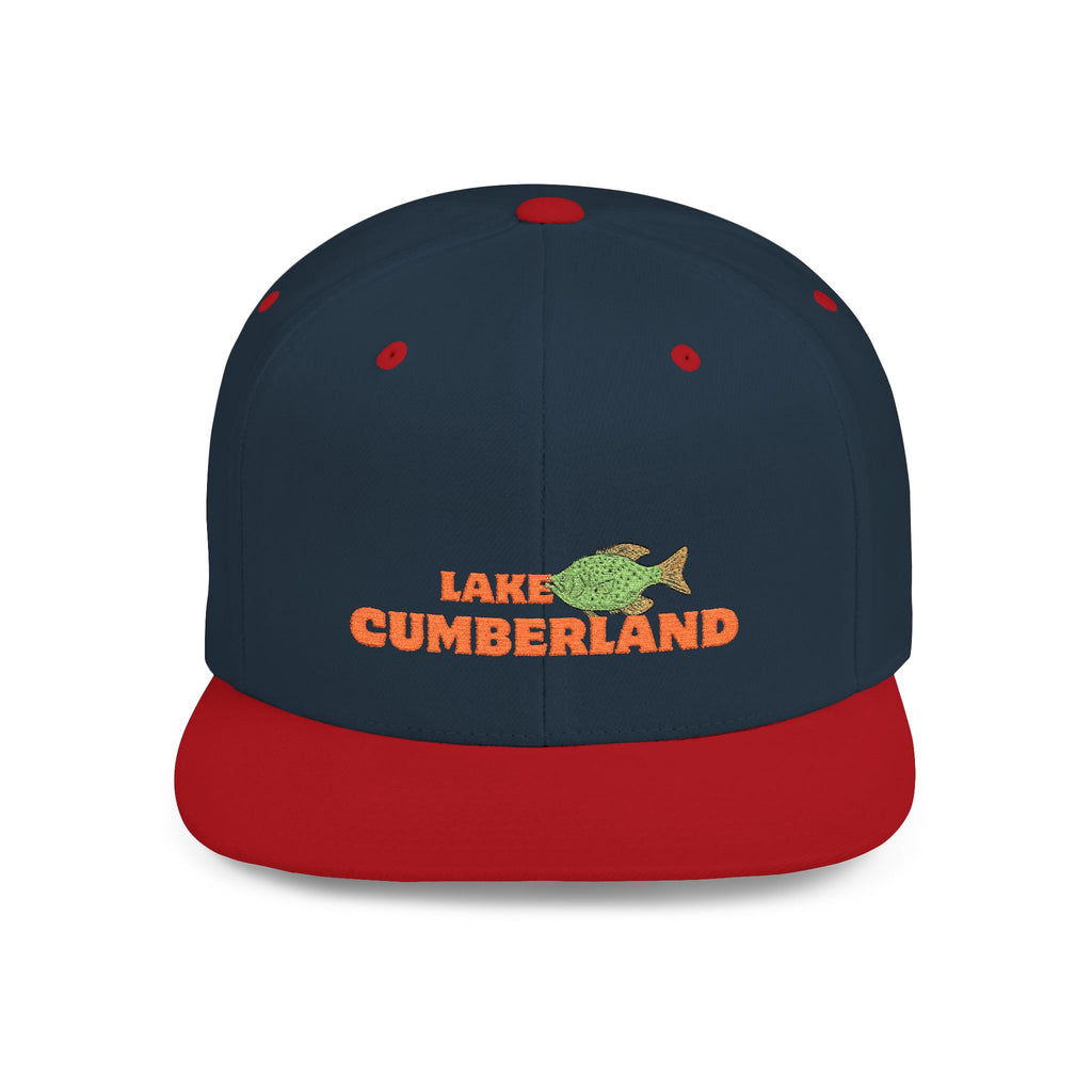 Lake Cumberland Fish Flat Bill Snapback Hat, Fishing Cap, Outdoor Gear, Lake House Gift, Summer Accessories, Stylish Headwear