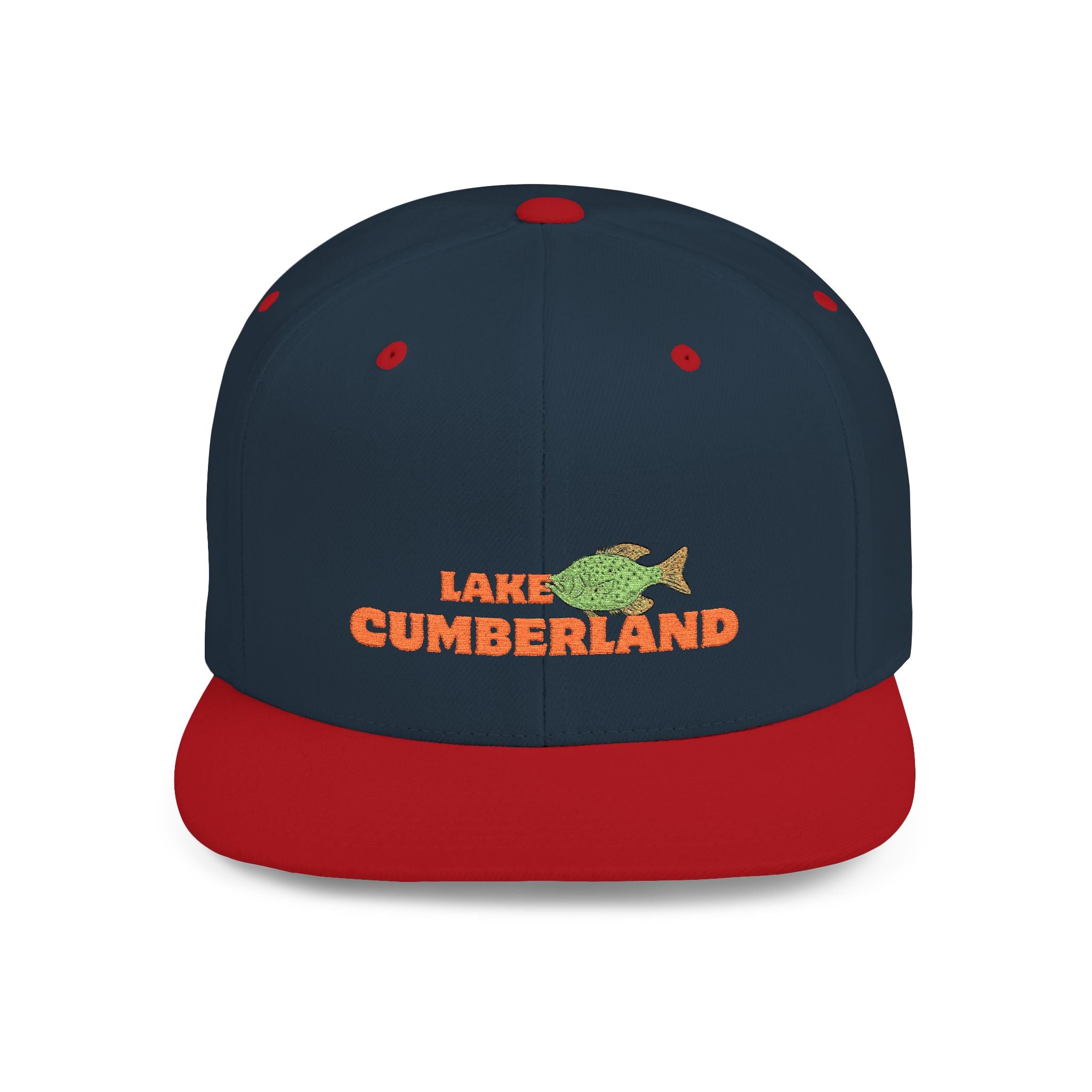 Lake Cumberland Fish Flat Bill Snapback Hat, Fishing Cap, Outdoor Gear, Lake House Gift, Summer Accessories, Stylish Headwear