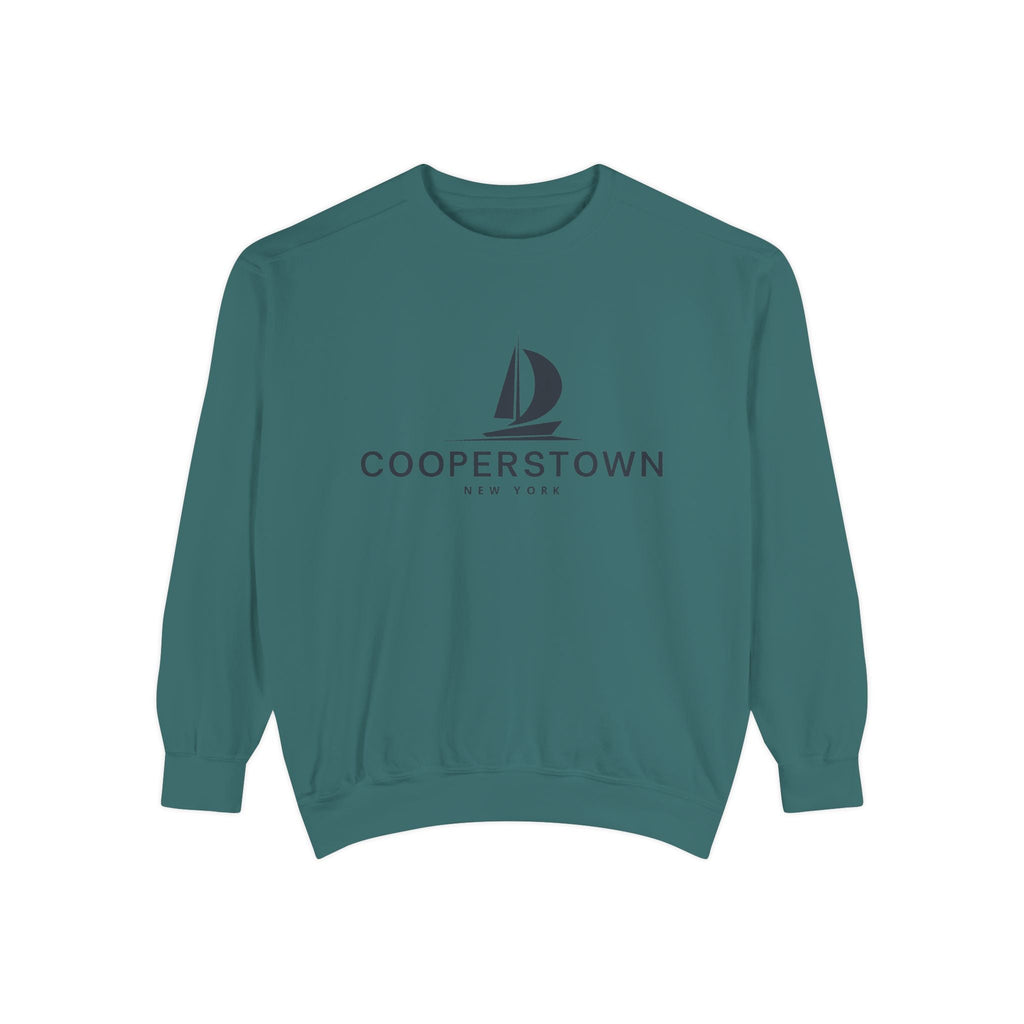 Cooperstown Vibes Unisex Sweatshirt | Garment-Dyed Comfort, Perfect for Casual Outings, Travel, Gifts, Autumn Days