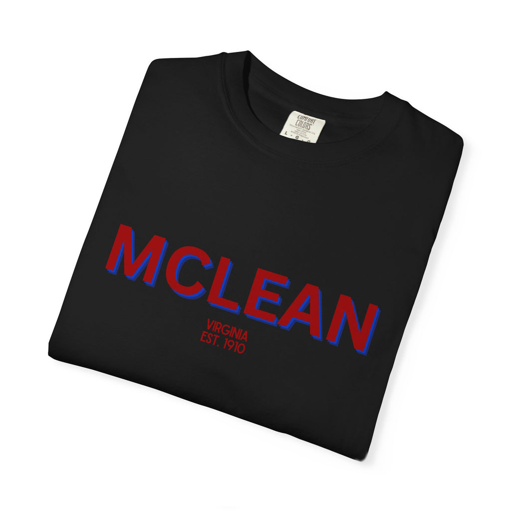 McLean Garment-Dyed Unisex T-Shirt, Casual Tee, Vintage Style Shirt, Everyday Wear, Birthday Gift, Unique Apparel