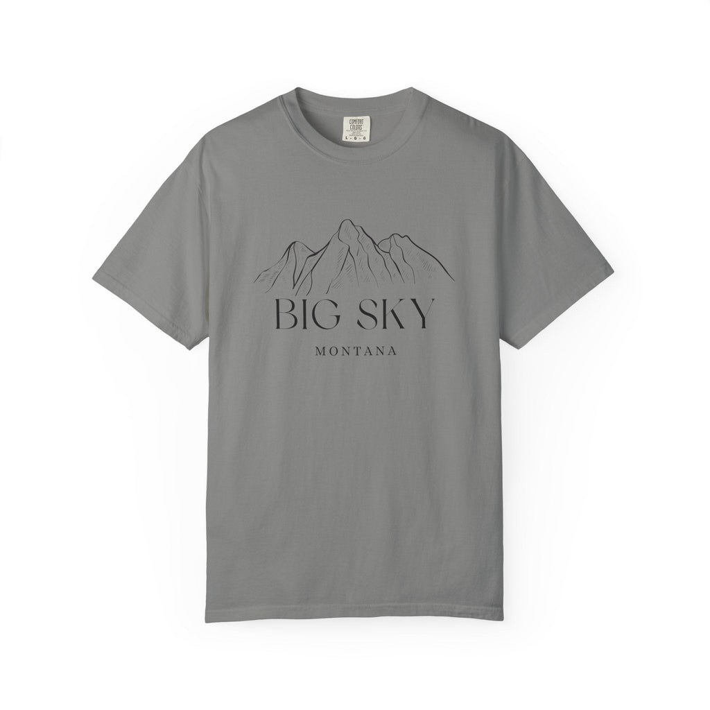 Big Sky - Unisex Garment-Dyed T-shirt, Casual Outfit, Gift for Nature Lovers, Vacation Essentials