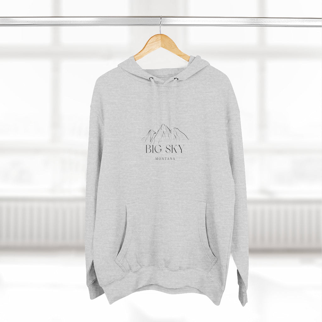 Big Sky Inspired Fleece Hoodie, Casual Wear, Relaxation, Gift for Autumn Lovers, Travel Essential