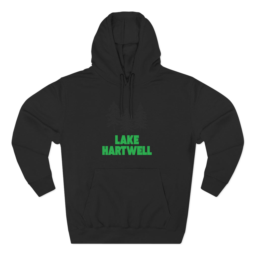 Lake Hartwell Fleece Hoodie, Cozy Sweatshirt, Outdoor Adventure Wear, Unique Gift for Lake Lovers, Perfect for Fall and Winter