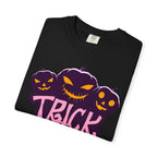 Halloween Trick or Treat T-Shirt, Unisex Halloween Tee, Spooky Autumn Shirt, Fun Costume Top, Trick or Treat Apparel