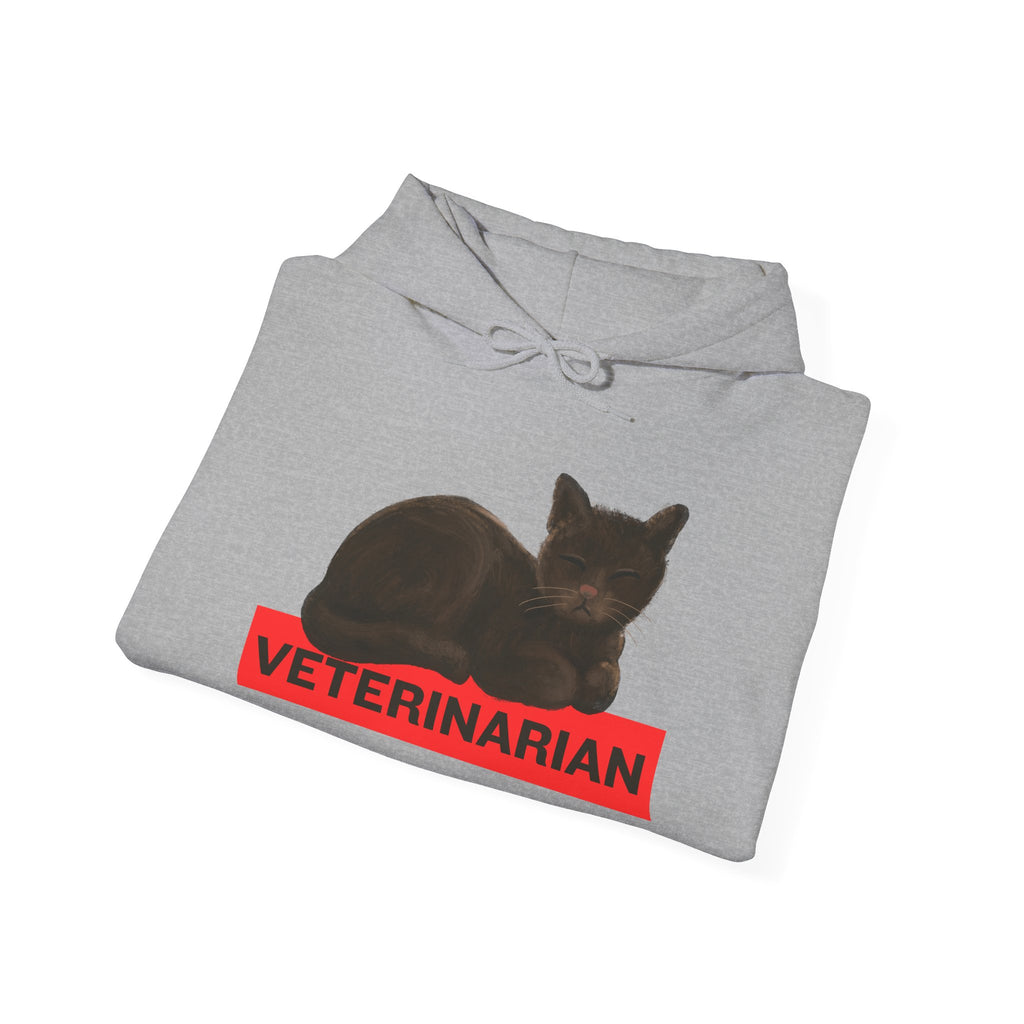 Veterinarian Cat Hoodie for Animal Lovers, Unisex Sweatshirt, Gifts for Vet Students, Pet Owners, Animal Enthusiasts, Cozy Gift Idea