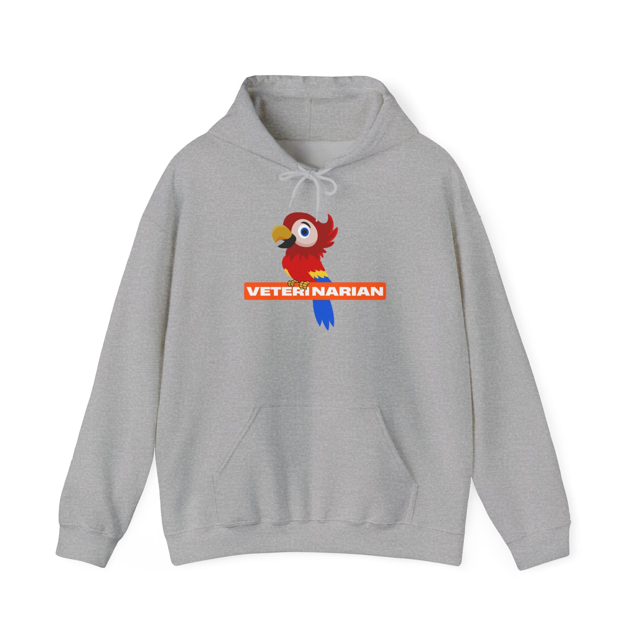Veterinarian Parrot Hoodie, Funny Animal Lover Clothing, Cute Pet Sweatshirt, Gift for Veterinarian, Animal Rescue Apparel