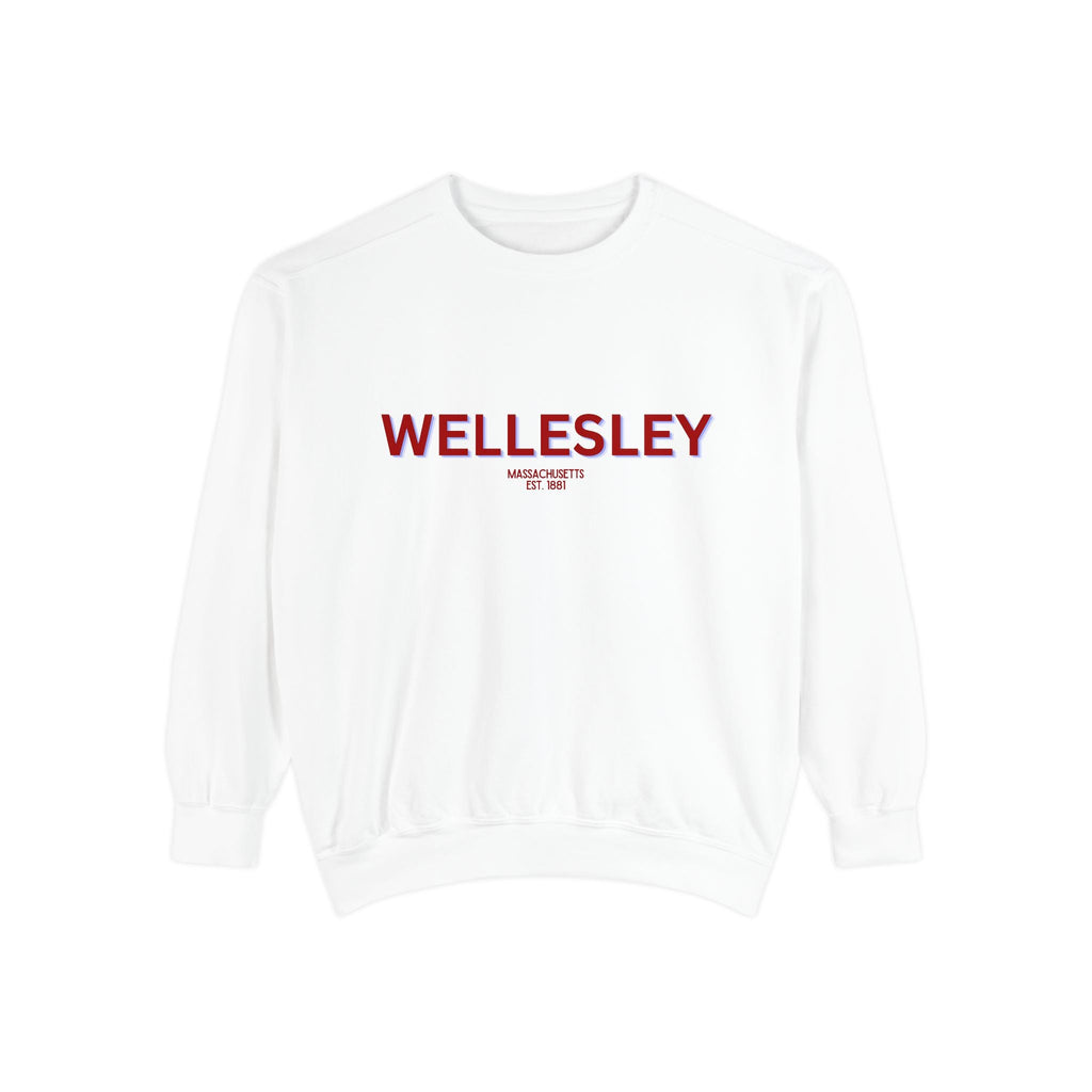 Wellesley Unisex Garment-Dyed Sweatshirt | Cozy Fashion, Perfect for Casual Outings, Gifts, Fall & Winter Style, Everyday Comfort