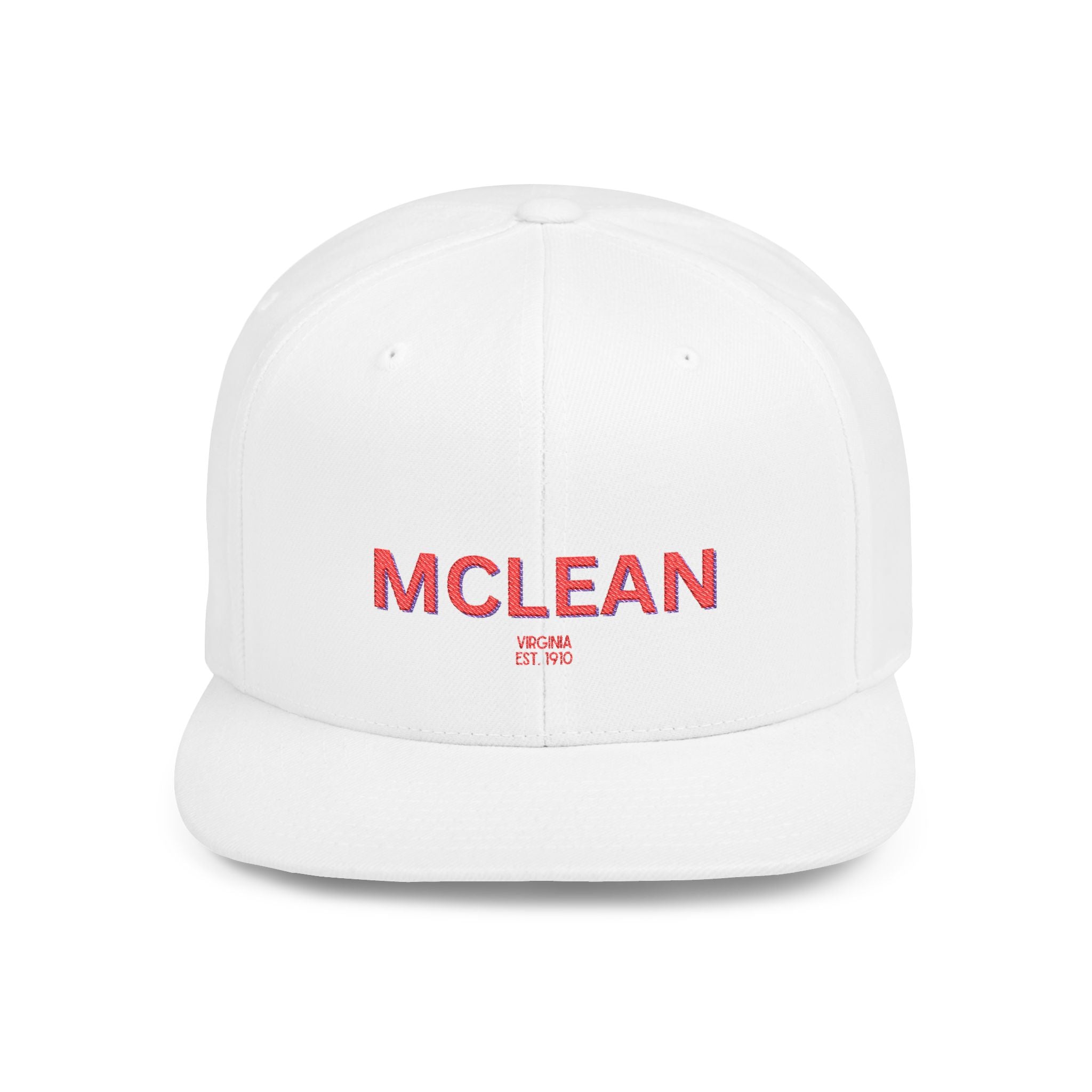 McLean Stylish Flat Bill Snapback Hat with Design, Perfect for Casual Outings, Streetwear, Gifts, Festivals, Everyday Wear