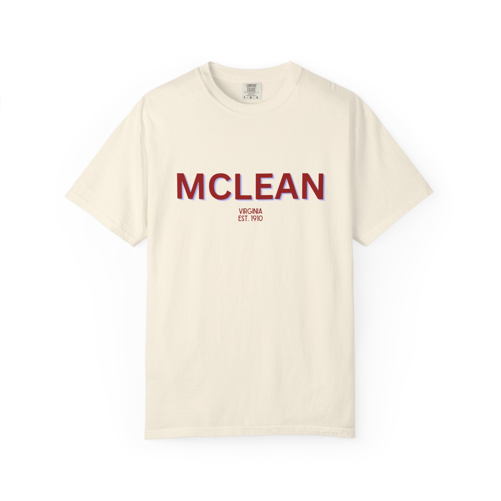 McLean Garment-Dyed Unisex T-Shirt, Casual Tee, Vintage Style Shirt, Everyday Wear, Birthday Gift, Unique Apparel