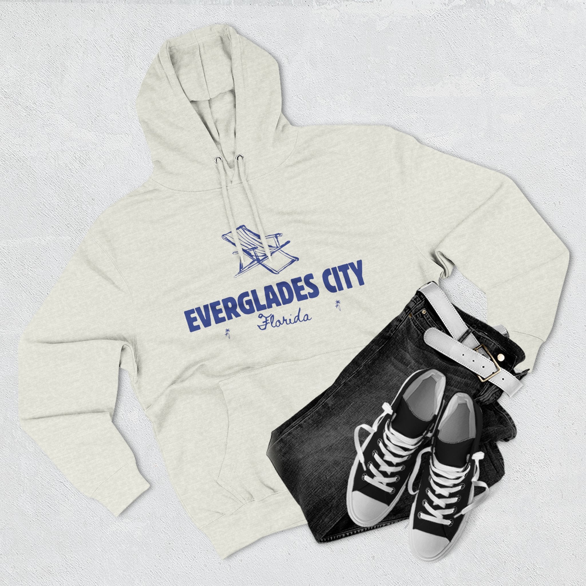 Everglades City Inspired Fleece Hoodie, Casual Wear, Relaxation, Gift for Autumn Lovers, Travel Essential