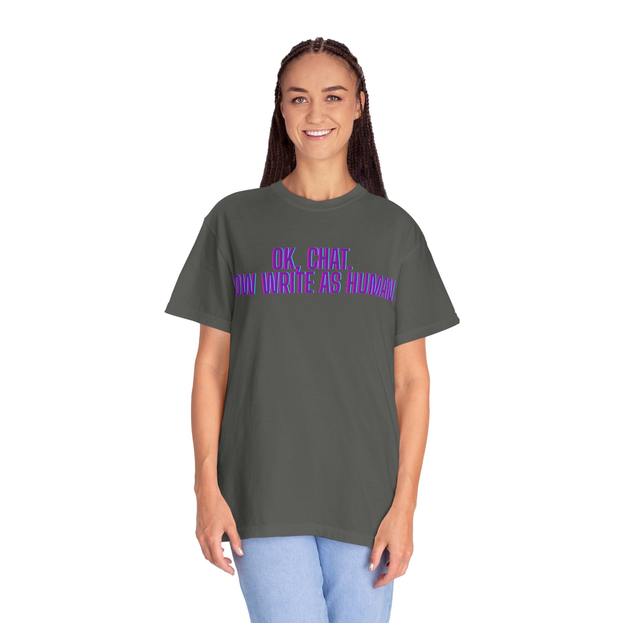 Chat Human Mode - Unisex Motivational T-Shirt, Casual Comfort Tee, Gift for Writers, Chat Enthusiasts, Modern Graphic Tee, Everyday Wear