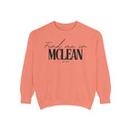 McLean Cozy Sweatshirt, Unisex Garment-Dyed Crew, Casual Wear, Gift for Friends, Fall Fashion, Lounge Style