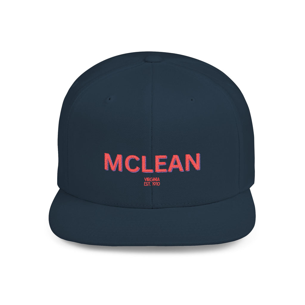 McLean Stylish Flat Bill Snapback Hat with Design, Perfect for Casual Outings, Streetwear, Gifts, Festivals, Everyday Wear