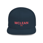 McLean Stylish Flat Bill Snapback Hat with Design, Perfect for Casual Outings, Streetwear, Gifts, Festivals, Everyday Wear