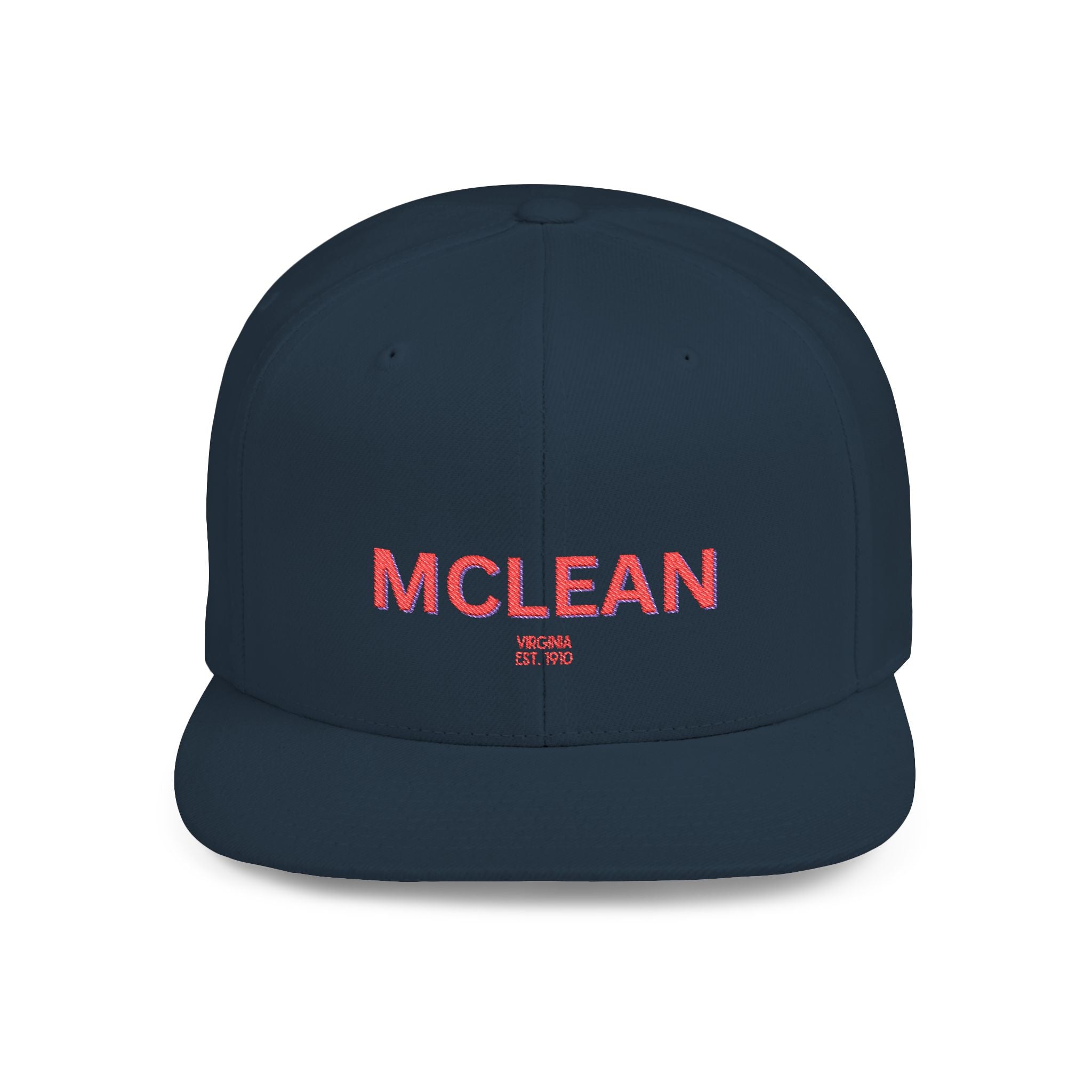 McLean Stylish Flat Bill Snapback Hat with Design, Perfect for Casual Outings, Streetwear, Gifts, Festivals, Everyday Wear