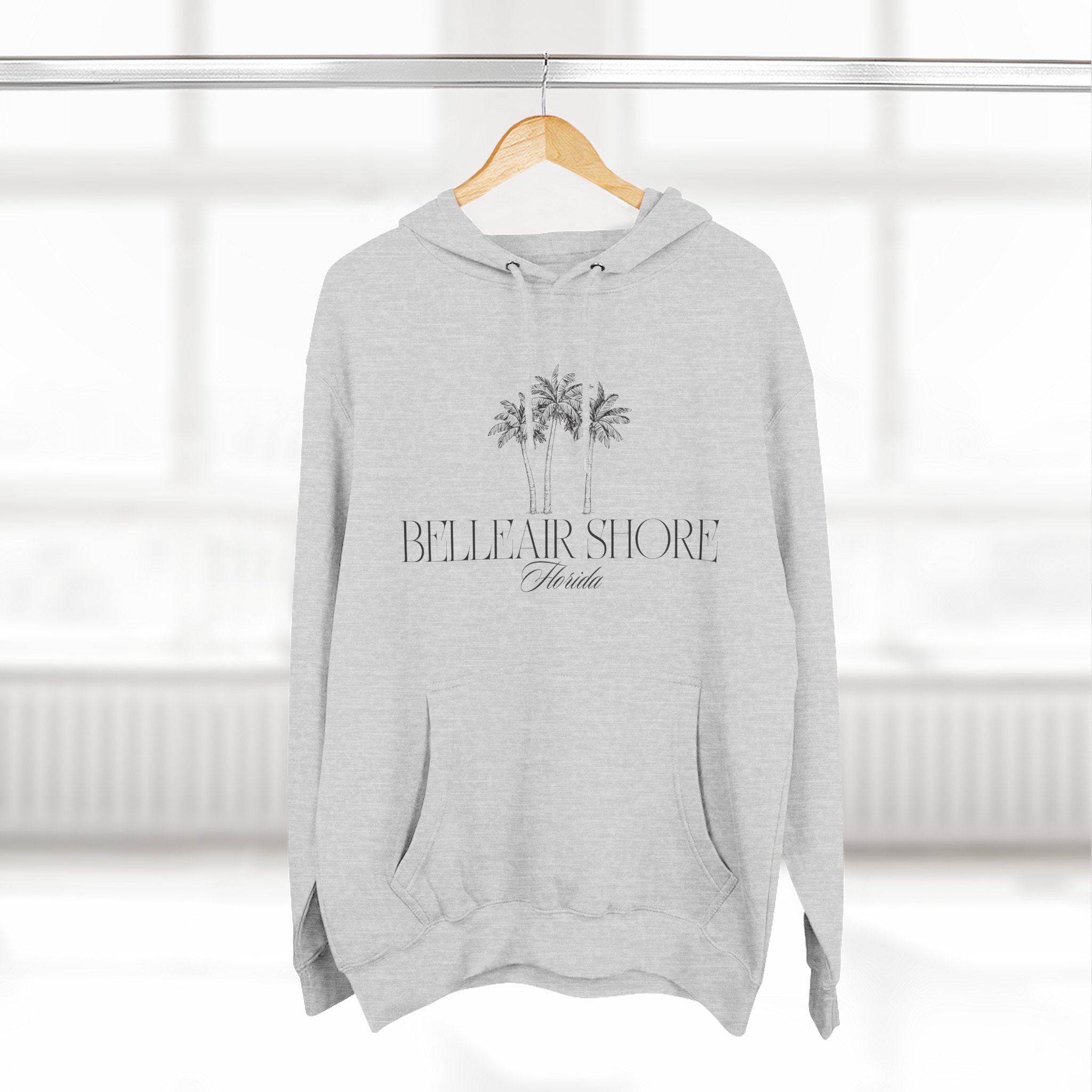 Belleair Shore Vibes Hoodie with Design, Perfect for Autumn Lovers, Comfortable and Stylish, Great Gift for Vacations
