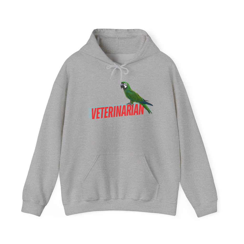 Veterinarian Parrot Hoodie - Cozy Sweatshirt for Animal Lovers, Perfect Gift for Pet Owners, Veterinary Staff, Animal Rescue Events