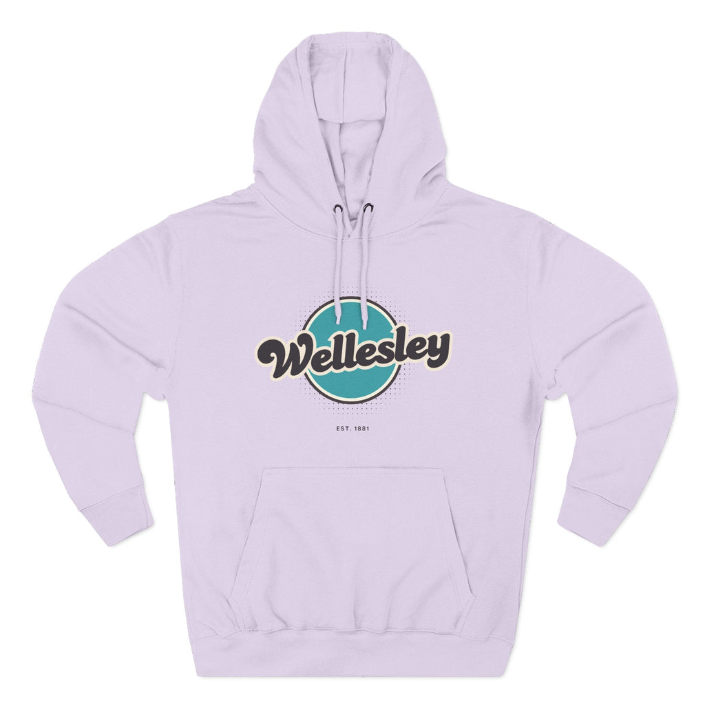 Wellesley Retro Vibe Hoodie for Casual Days, Streetwear, Unisex Gift, Cozy Layering Apparel