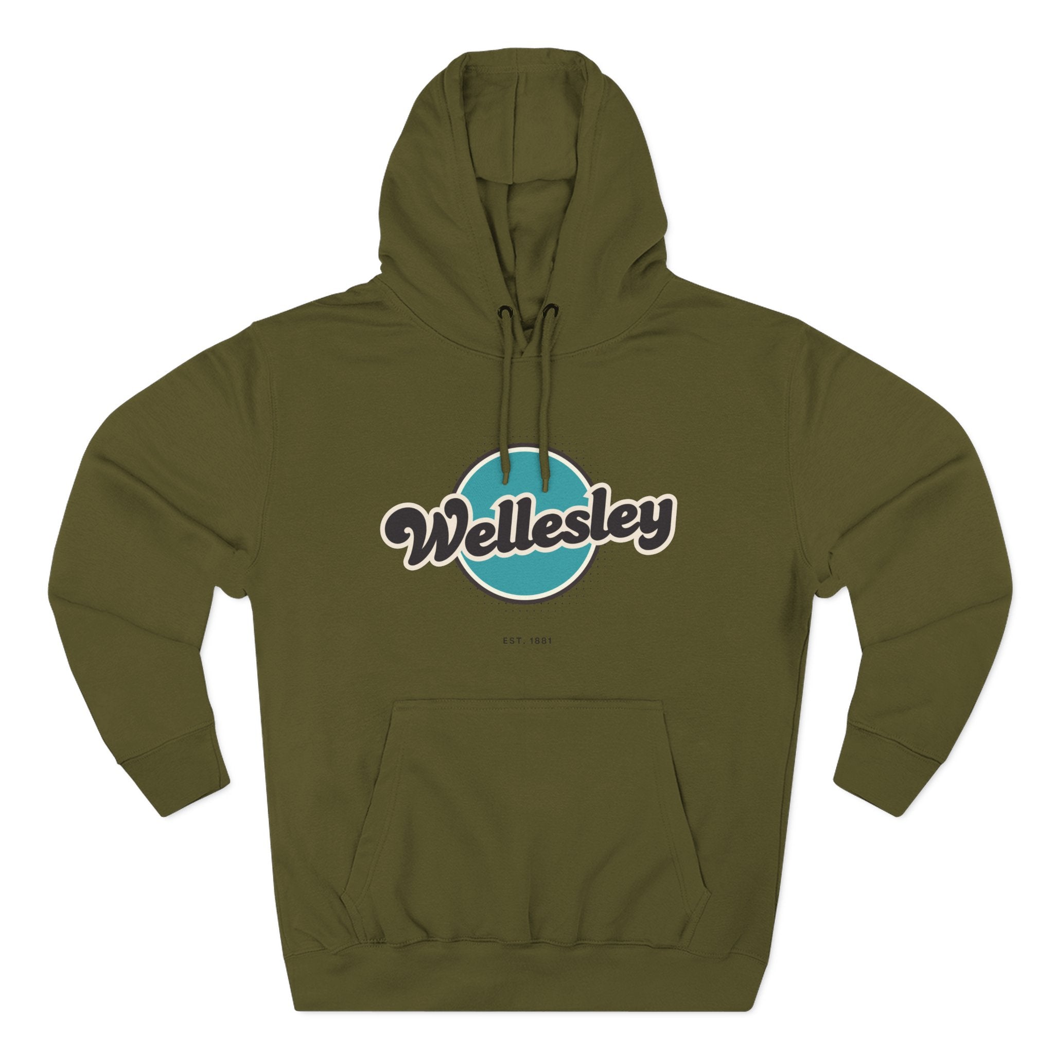 Wellesley Retro Vibe Hoodie for Casual Days, Streetwear, Unisex Gift, Cozy Layering Apparel