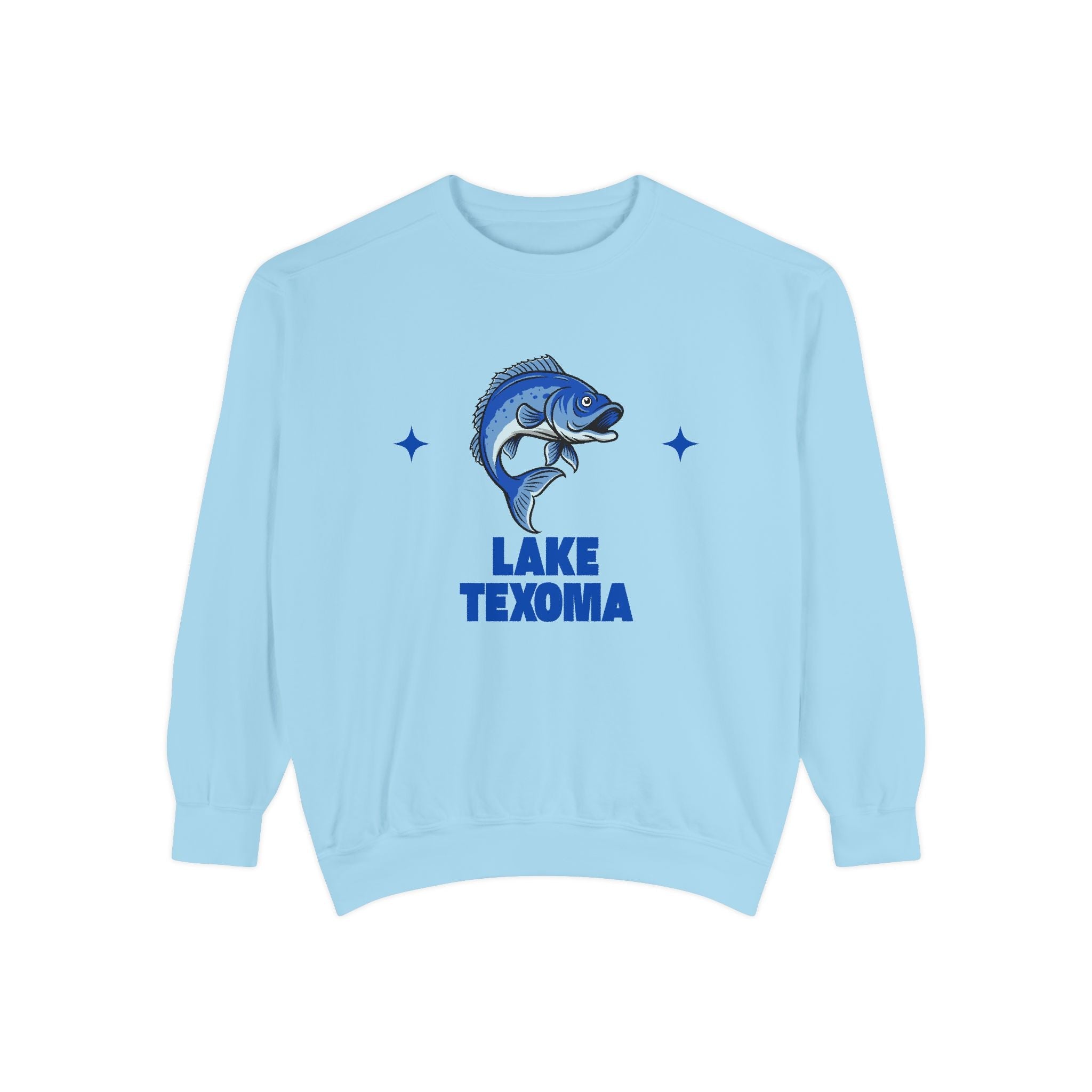 Lake Texoma Fish Design Unisex Sweatshirt | Cozy Fishing Apparel, Casual Wear, Gift for Anglers, Lake Day Outfit, Nature Lovers Sweatshirt