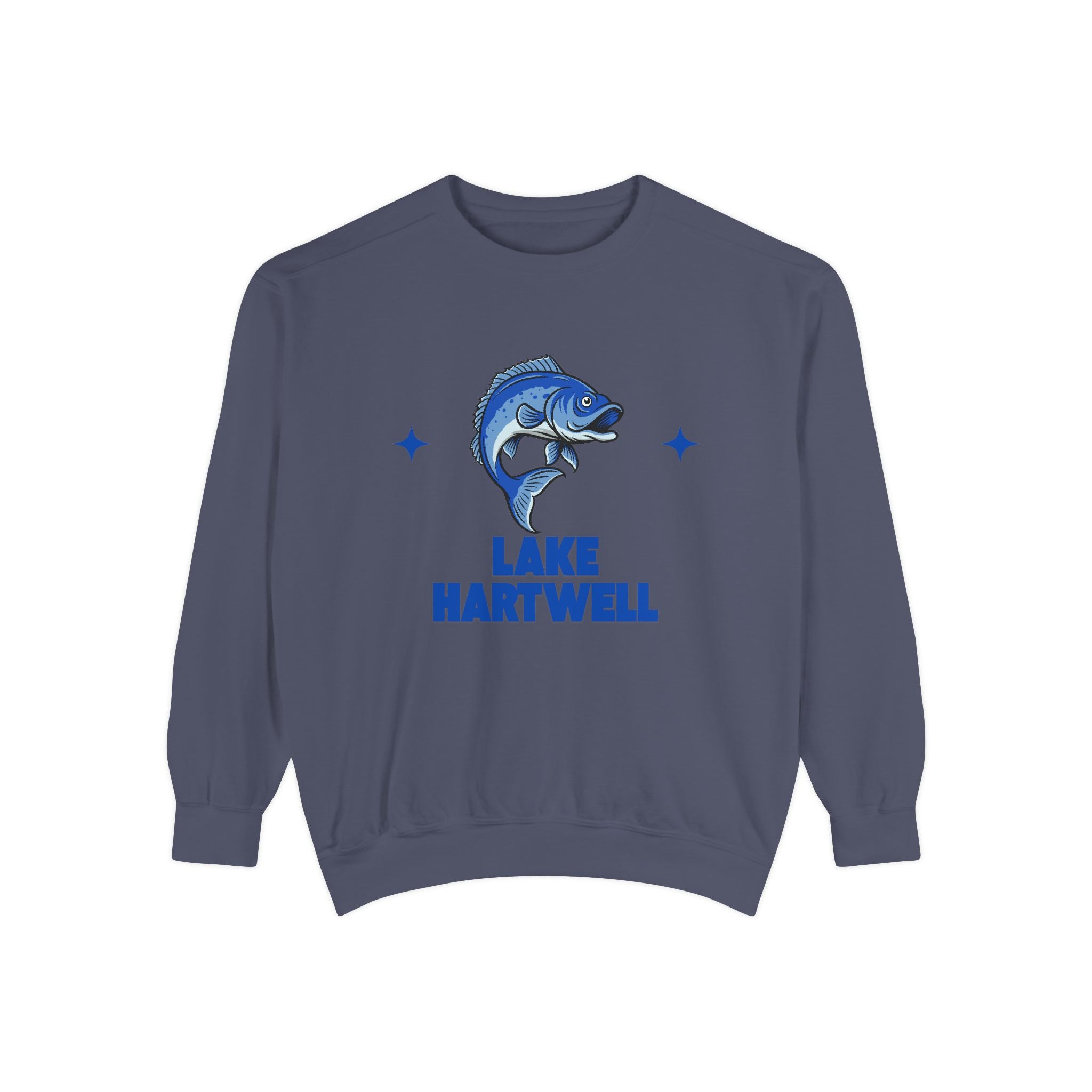 Lake Hartwell Fish Design Unisex Sweatshirt | Cozy Fishing Apparel, Casual Wear, Gift for Anglers, Lake Day Outfit, Nature Lovers Sweatshirt