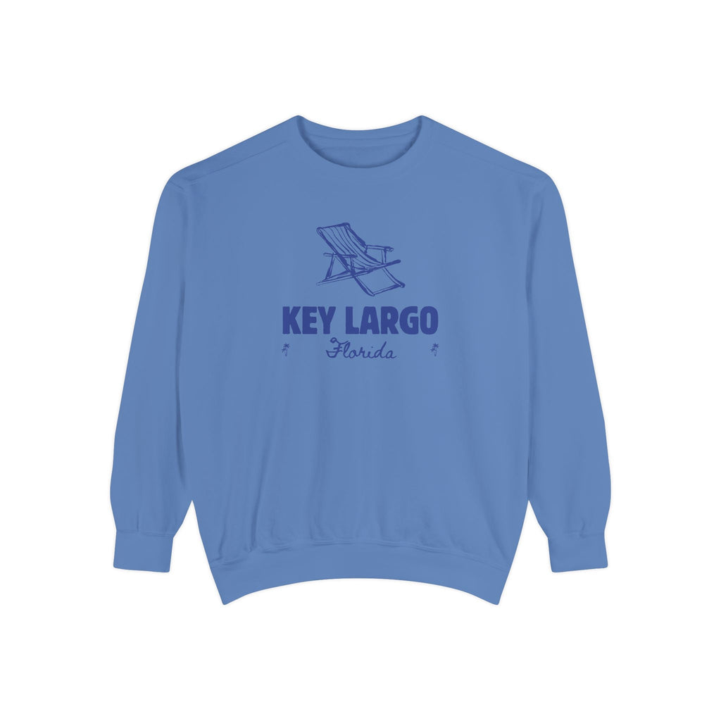 Key Largo Vibes Unisex Sweatshirt | Garment-Dyed Comfort, Perfect for Casual Outings, Travel, Gifts, Autumn Days