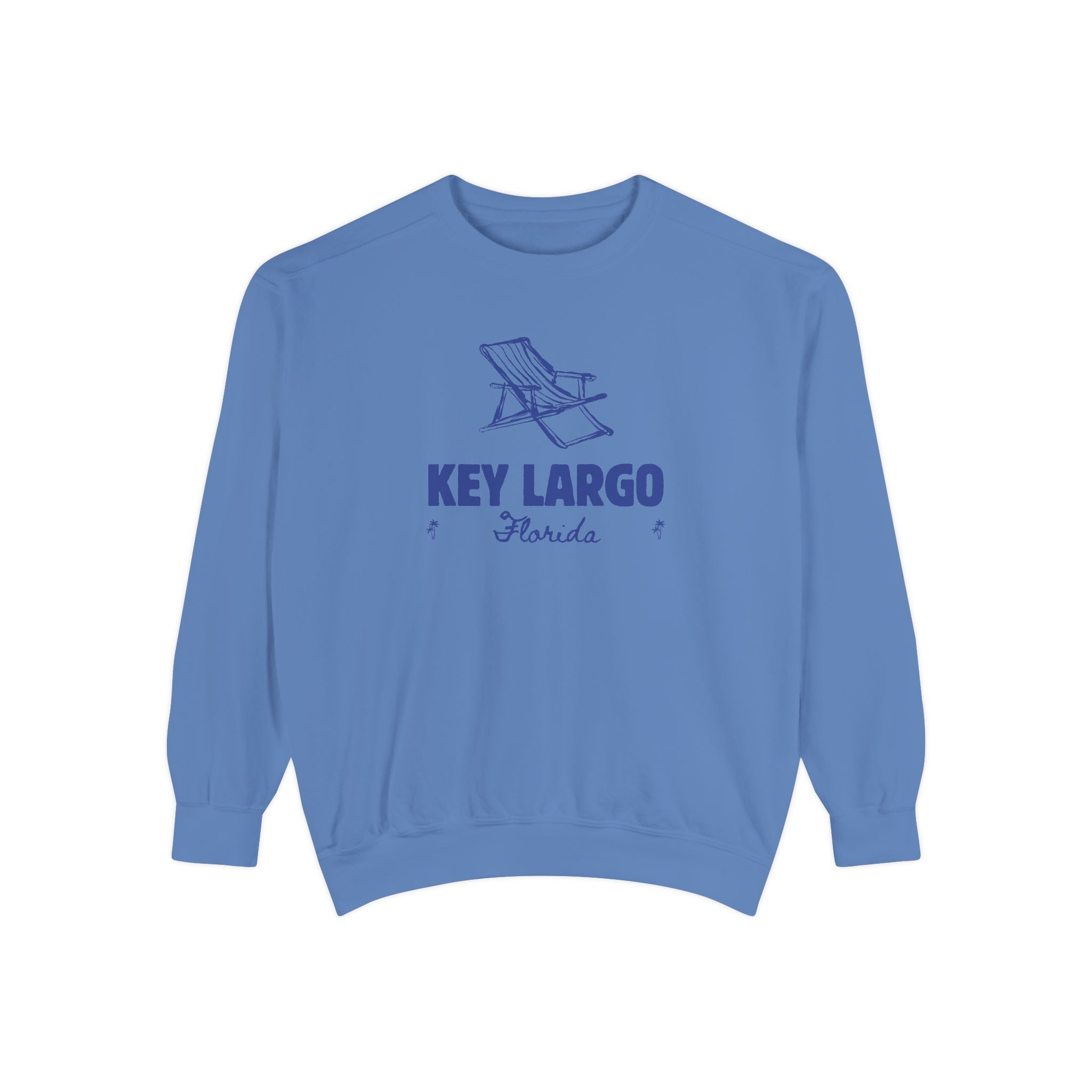 Key Largo Vibes Unisex Sweatshirt | Garment-Dyed Comfort, Perfect for Casual Outings, Travel, Gifts, Autumn Days