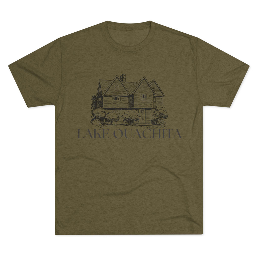 Lake Ouachita Unisex Tri-Blend Crew Tee, Casual T-Shirt, Summer Apparel, Lake House Shirt, Gift for Friends, Travel Tee