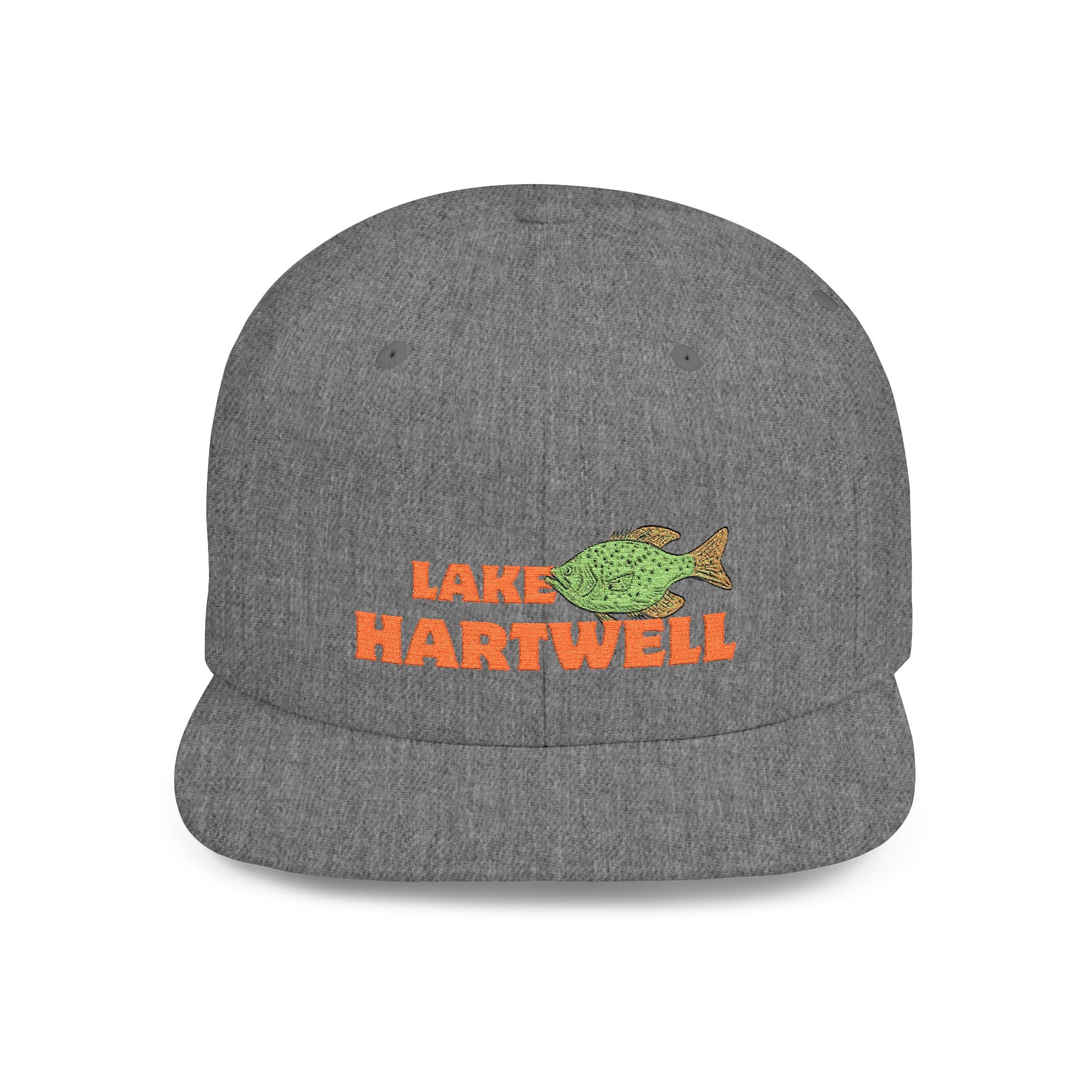 Lake Hartwell Fish Flat Bill Snapback Hat, Fishing Cap, Outdoor Gear, Lake House Gift, Summer Accessories, Stylish Headwear