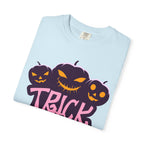 Halloween Trick or Treat T-Shirt, Unisex Halloween Tee, Spooky Autumn Shirt, Fun Costume Top, Trick or Treat Apparel