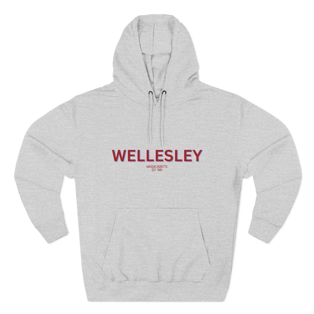 Wellesley Fleece Hoodie, Casual Sweatshirt, Cozy Layering Piece, Perfect Gift for All Occasions, Stylish Streetwear