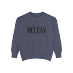 McLean Cozy Sweatshirt, Unisex Garment-Dyed Crew, Casual Wear, Gift for Friends, Fall Fashion, Lounge Style