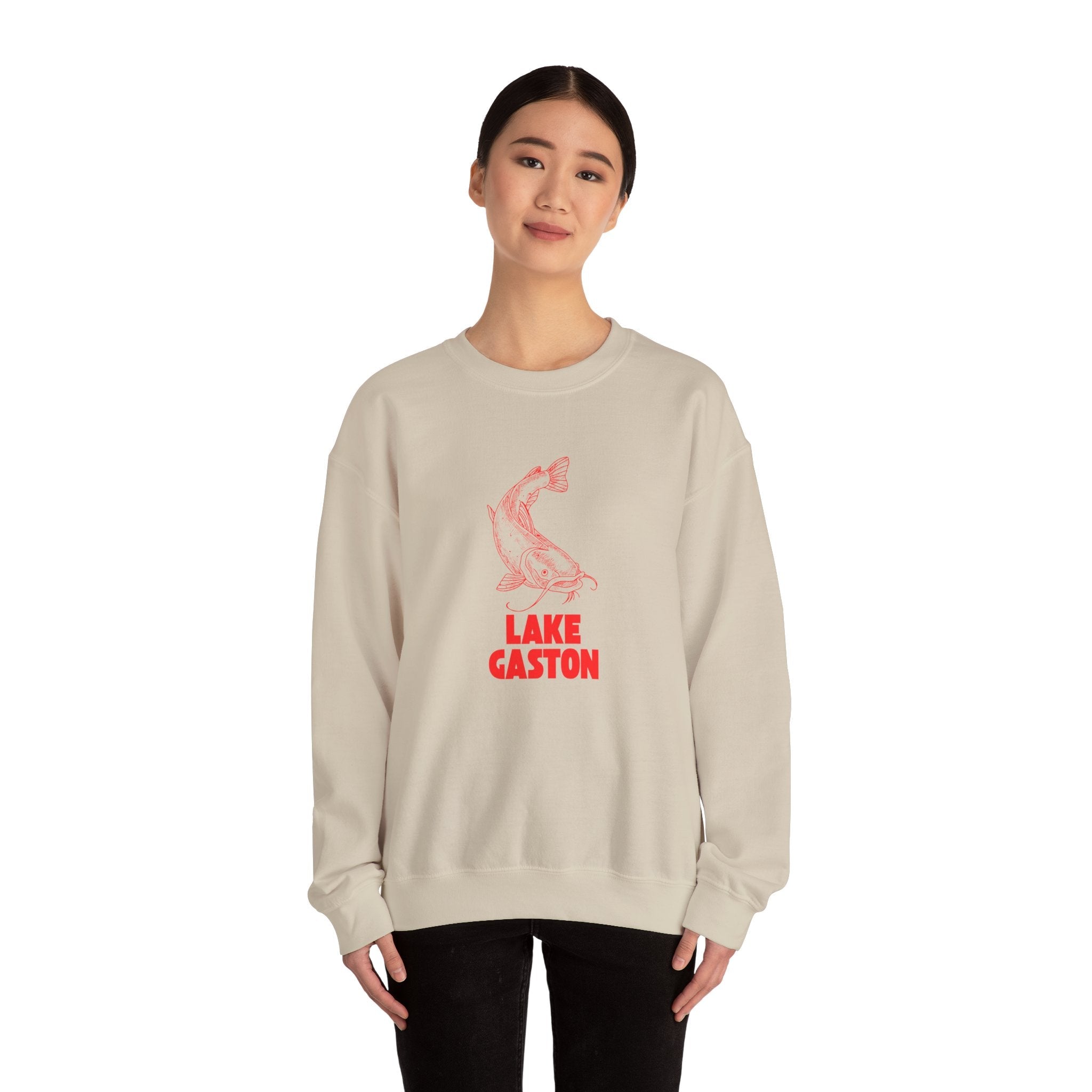 Lake Gaston Fishing Sweatshirt, Cozy Crewneck, Perfect for Outdoorsy Lovers, Casual Wear, Gift for Nature Enthusiasts, Lake Life Apparel