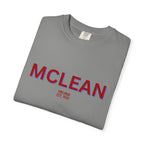 McLean Garment-Dyed Unisex T-Shirt, Casual Tee, Vintage Style Shirt, Everyday Wear, Birthday Gift, Unique Apparel