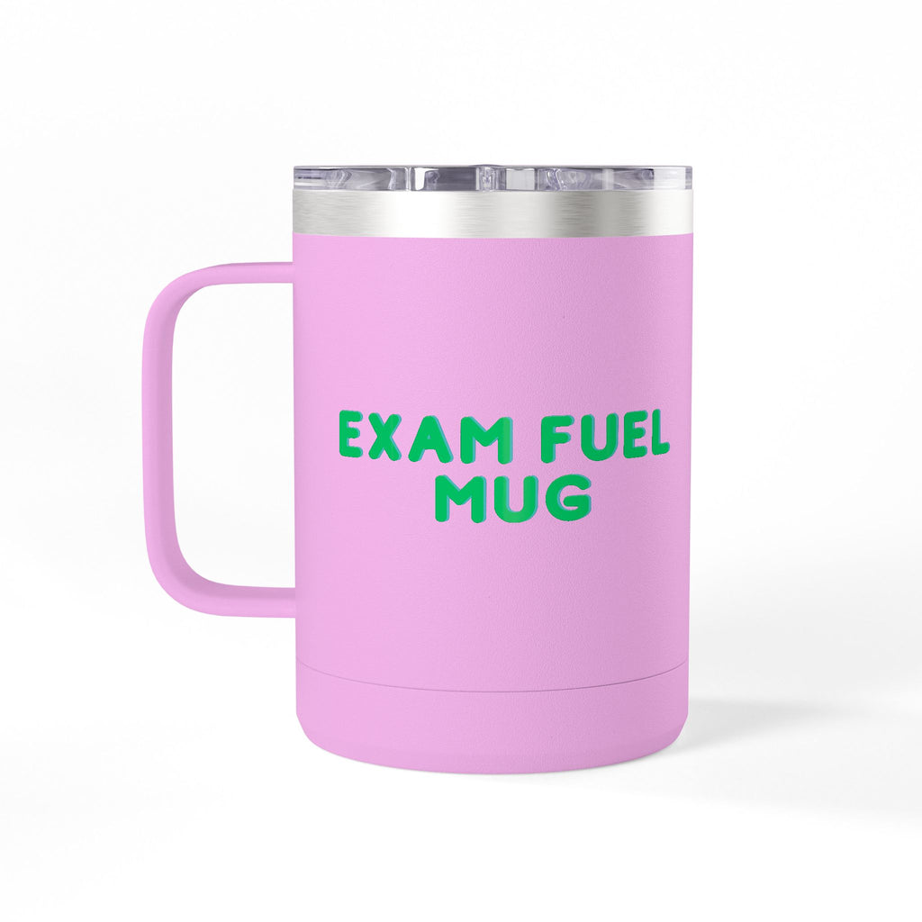 Exam Fuel Mug Tumbler | Perfect for Students, Study Sessions, Motivational Drinkware, Eco-Friendly Cup