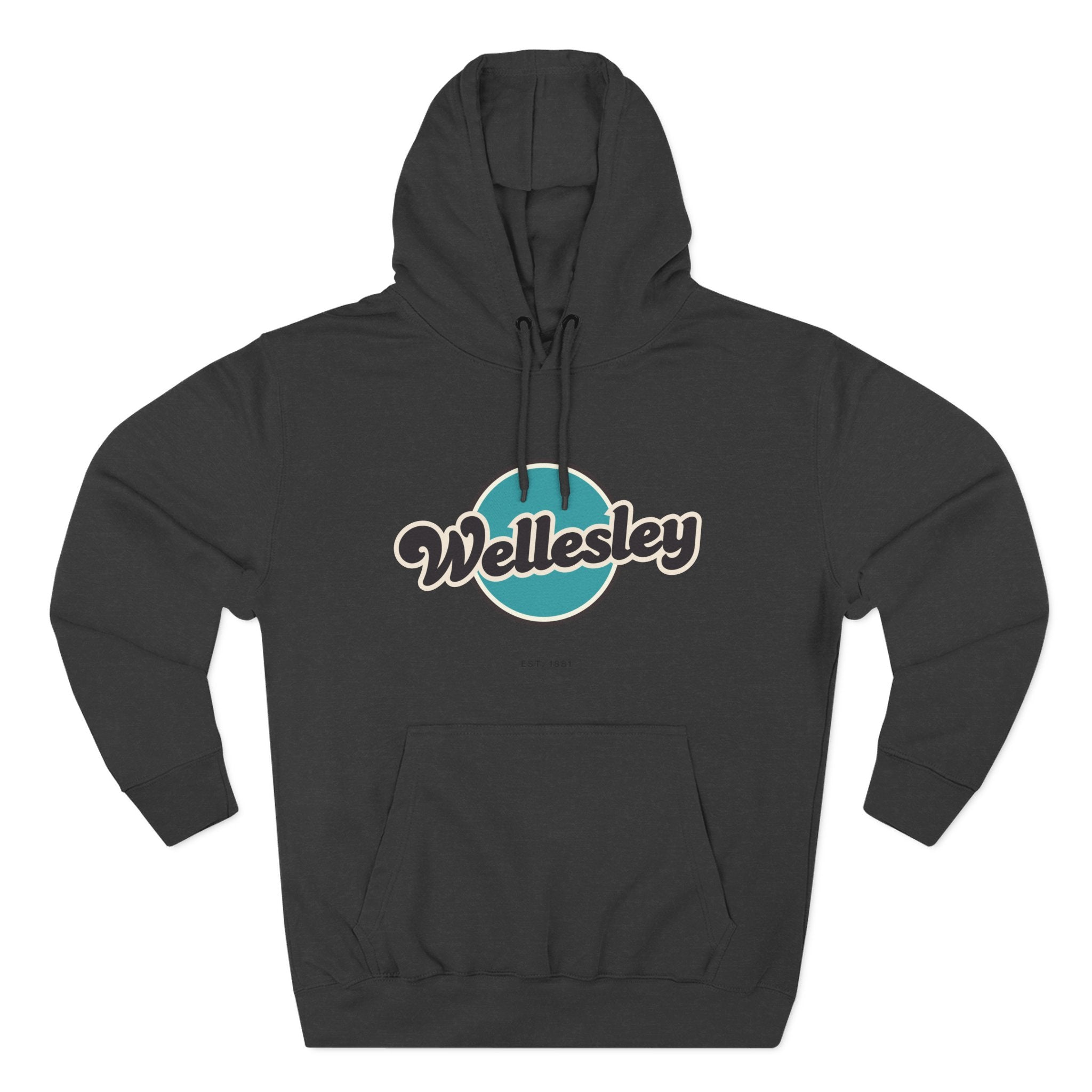 Wellesley Retro Vibe Hoodie for Casual Days, Streetwear, Unisex Gift, Cozy Layering Apparel