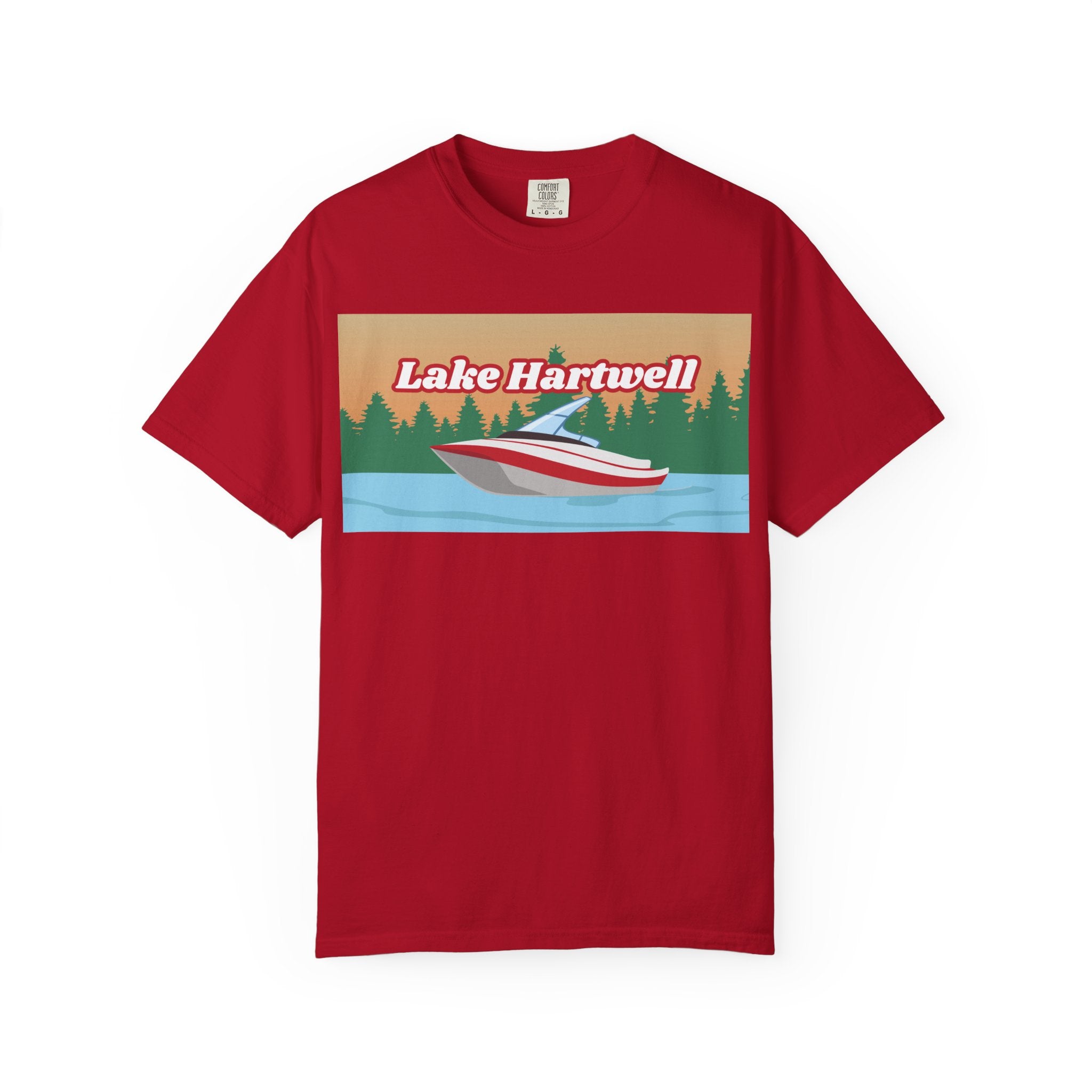 Lake Hartwell Relaxed Unisex T-Shirt, Summer Vibes Tee, Outdoor Adventure Shirt, Lake Life Apparel, Gift for Nature Lovers, Vacation Wear
