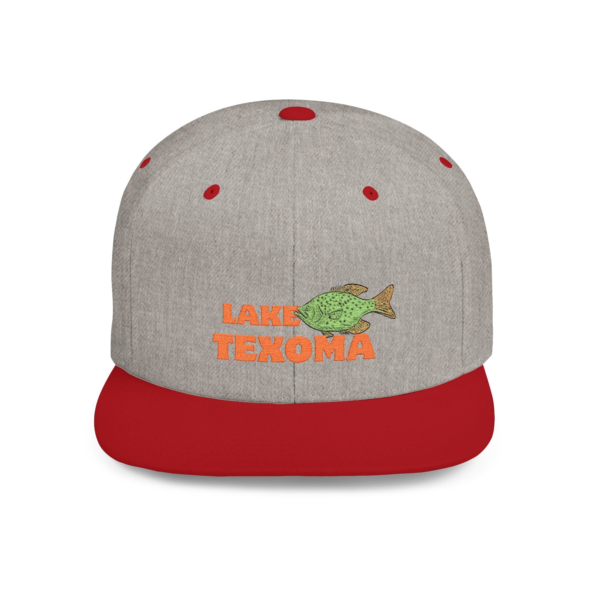 Lake Texoma Fish Flat Bill Snapback Hat, Fishing Cap, Outdoor Gear, Lake House Gift, Summer Accessories, Stylish Headwear