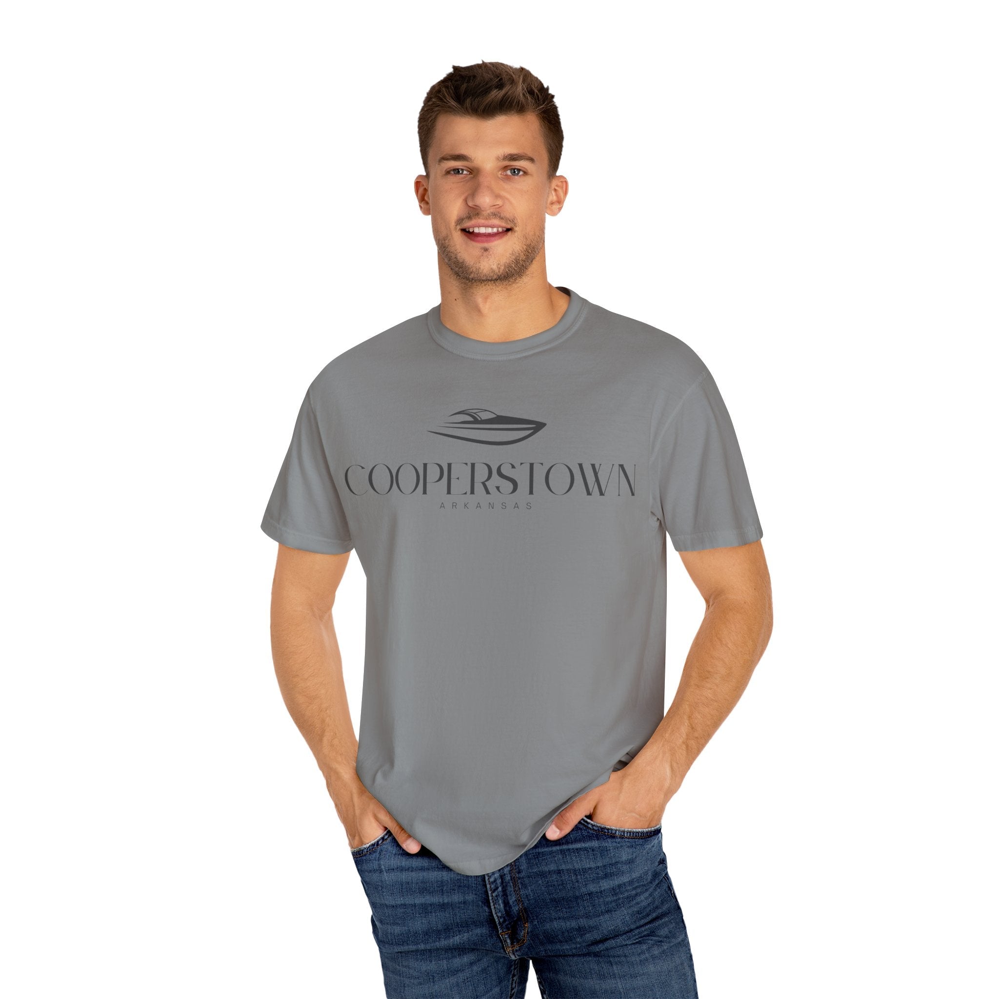 Cooperstown Chill Vibes Tee - Unisex Garment-Dyed T-shirt for Autumn Lovers, Casual Wear, Gifts for Him/Her