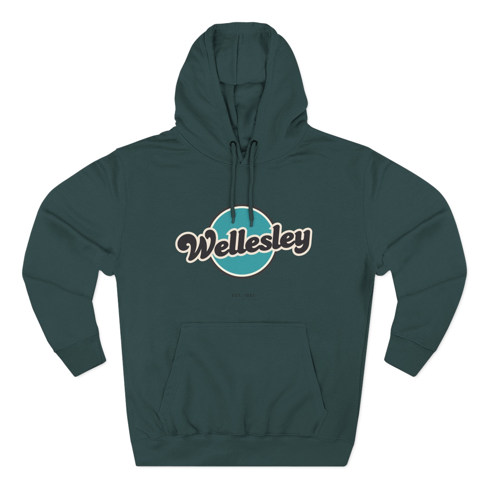 Wellesley Retro Vibe Hoodie for Casual Days, Streetwear, Unisex Gift, Cozy Layering Apparel