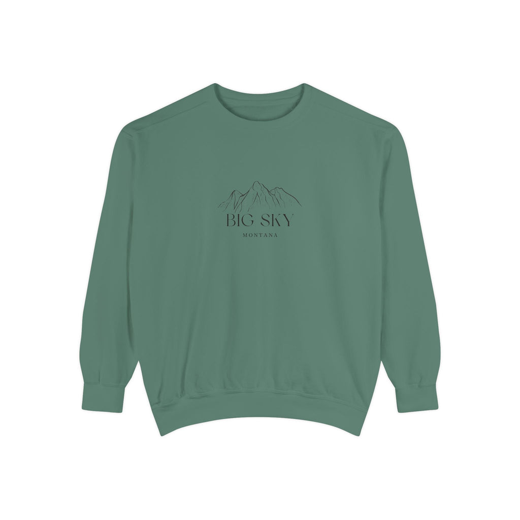 Big Sky Vibes Unisex Sweatshirt | Garment-Dyed Comfort, Perfect for Casual Outings, Travel, Gifts, Autumn Days